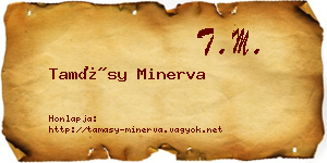 Tamásy Minerva névjegykártya